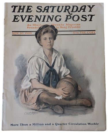 Early Saturday Evening Post Magazines with Sports Basketball Covers