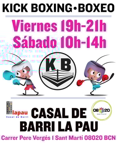 Cartel KickBoxing-Boxeo Kaizendo, viernes y sábados