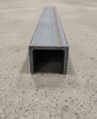 “Front view of MS channel U-profile for export”