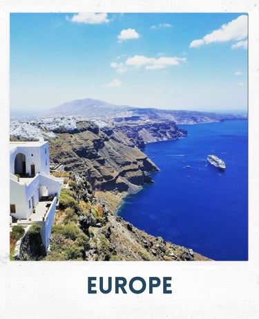 europe, greece, santorini, aegean sea, ocean, boat in the ocean