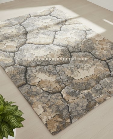 Custom bespoke handmade rugs crafted in Nepal – abstract design-Himalaya Carpet Industries