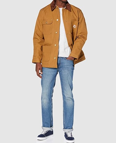 Carhartt Men's Loose Fit Firm Duck Blanket-Lined Chore Coat