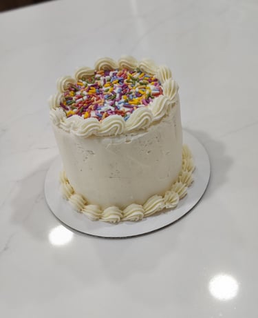 Vanilla sprinkle cake