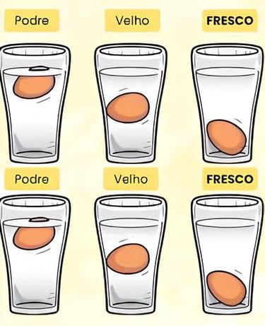 tabela que mostra quando o ovo esta podre