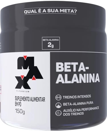 Pote de Beta-Alanina 150g Max Titanium: suplemento para resistência muscular