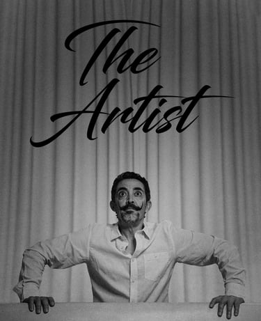 a man with a mustache and mustache on his face