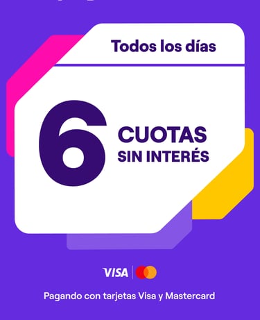 aprovechá las 6 cuotas sin interés!!