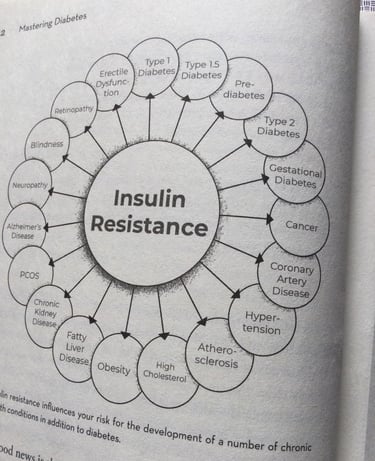 图解:胰岛素抵抗相关于多种慢性病。