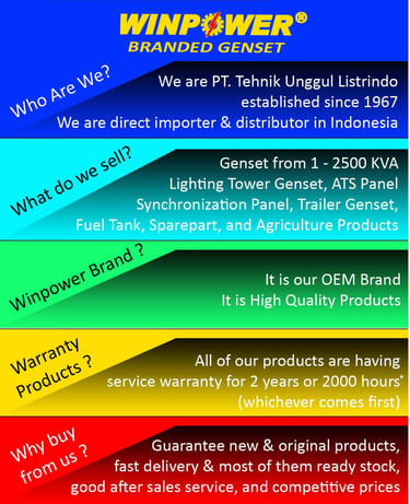 Distributor Genset Indonesia ✧ Jual Genset Perkins, Cummins, Isuzu, Honda, Yanmar dengan harga Murah