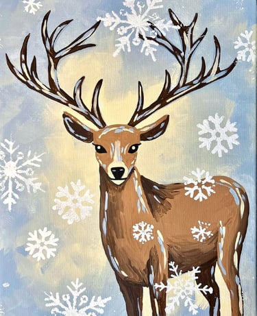 Mystic deer online paint party