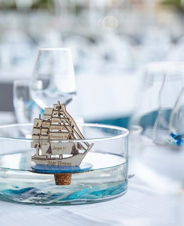 centrotavola cristalleria e illuminazione 