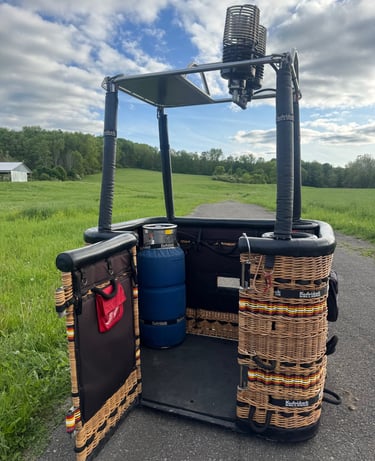 Hot air balloon ride over Watkins Glen, NY