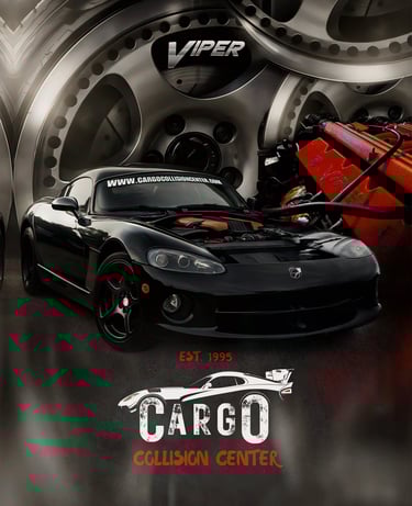 CarGo viper auto body shop graphic design Houston, TX