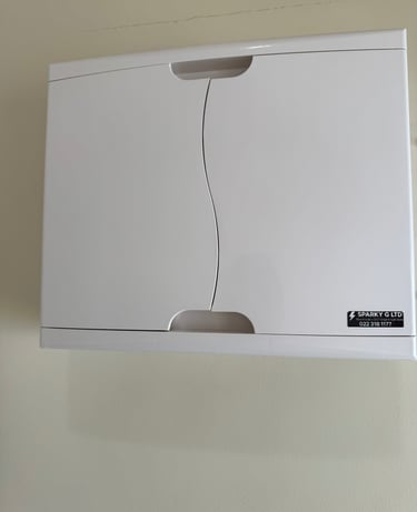 old fuse board to RCD switchboard upgrade call now sparky G 0223181177