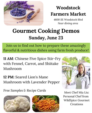 Cooking Demos, Gourmet Food Events around Portland - Woodstock. Gluten-free dairy-free personal chef