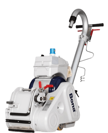 a machine that is being used to make a concrete floor