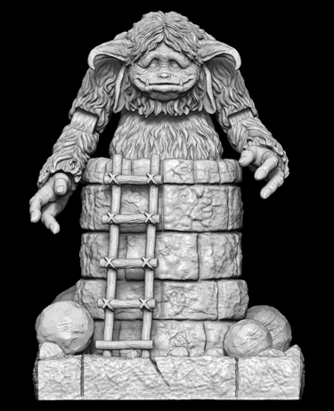 Fantasy creature character sculpture digitally sculpted for professional 3D sculptural services