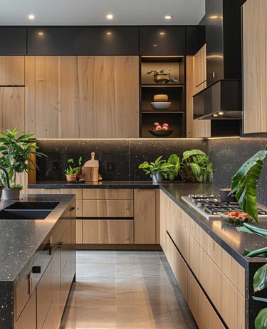 Mutfak tasarımı uygulamasıyla yenilenmiş iç mekân