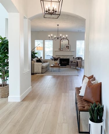 iç mekân dekorasyonunda kullanılan laminant parke