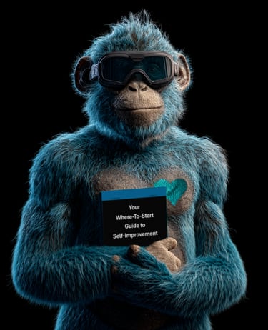 a monkey monkey dressed in a blue costume