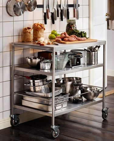Stainless Steel Benchtops are great for holding appliances, bowls and more in the kitchen