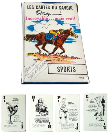 1960s Ripley's Believe it or not Library of Cards Rummy sports playing cards deck