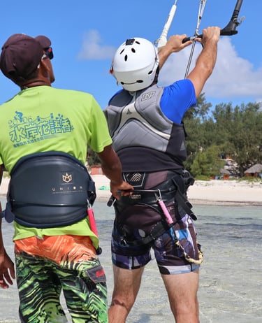 Ecole de kitesurf Baie de Sakalave Madagascar.