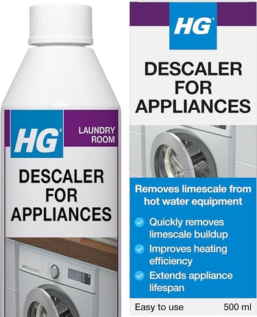 a bottle of hg descaler appliance