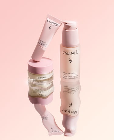 Caualie skincare set, a commercial product photo for advertising created by Victoria Ck Photography