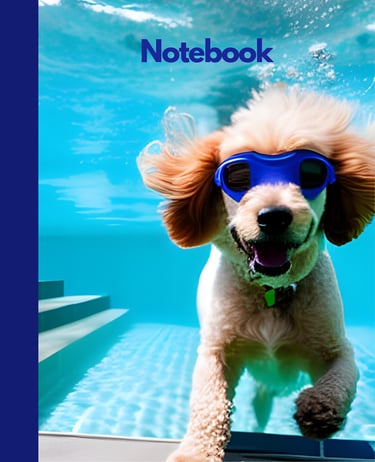 Dog under water cover book