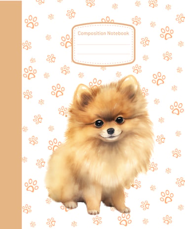 Pomeranian watercolor book