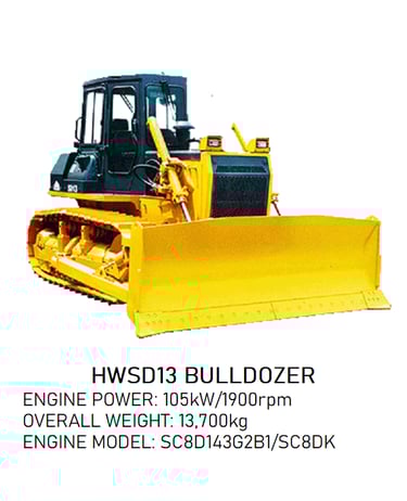 a brand new HWSD13 Bulldozer is shown in this image