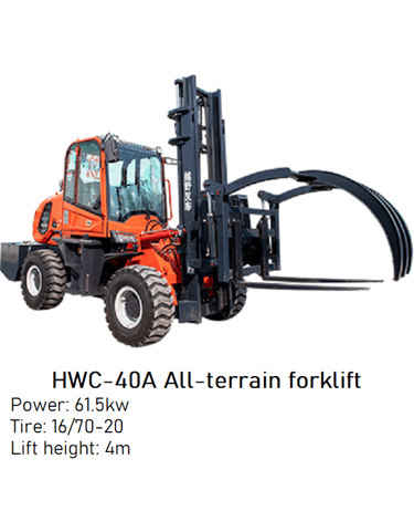 Brand New 61.5kw HWC-40A All Terrain Forklift image