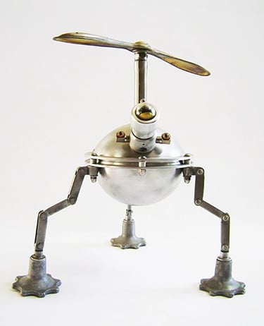Spaceship sculpture by Santa Barbara artist Tal Avitzur.
