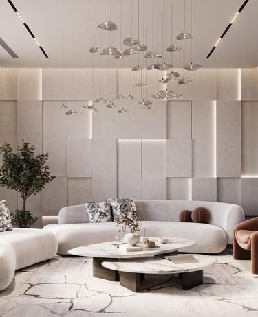 ferah ve konforlu salon tasarımı uygulaması