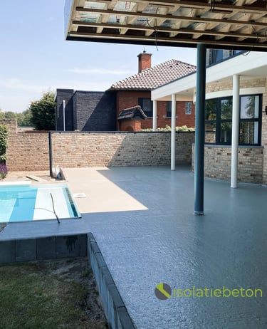 waterdoorlatende ondergrond schuimbeton terras