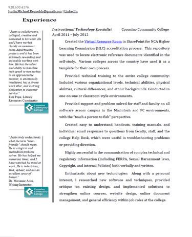 previous resume page 1