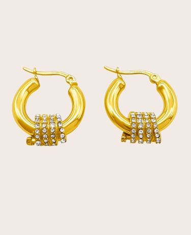 18K gold plated hoop earrings