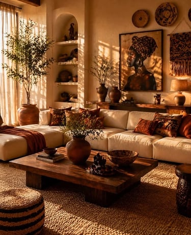 Afro Bohemian Living Room Ideas: Cozy Earthy Decor & Modern Boho Interior Design. Eftelt Home Decoration