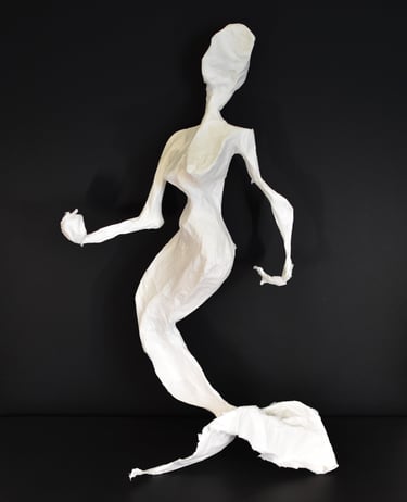 Sirène sculpture papier de riz Sète France