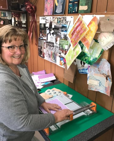 I create one of a kind journals