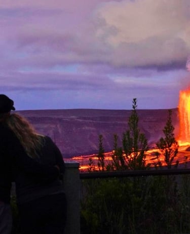 Hawaiʻi Volcanoes National Park, Eruption Viewing near Welcome Center