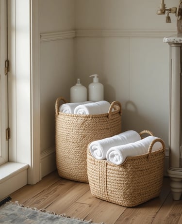 Woven Baskets for storage Baby Laundry Hamper, Cotton Rope Blanket Basket for Living Room, Laundry