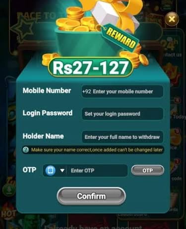 Spin Win PK slot game in Pakistan with 100 percent cashback and low withdrawal