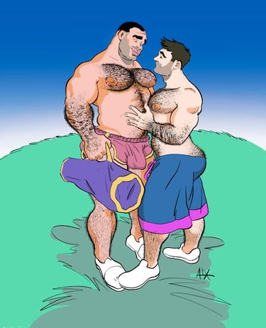 University men love illustration by Alx.