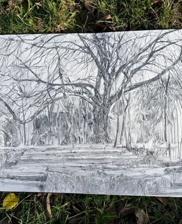 A3 Dixter Diary sketchbook: Lutyen's Steps