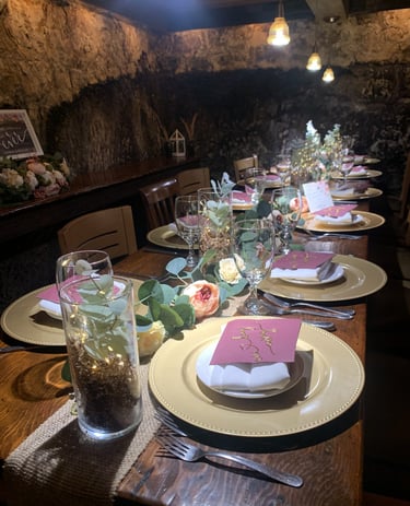 dining in the Powder Room