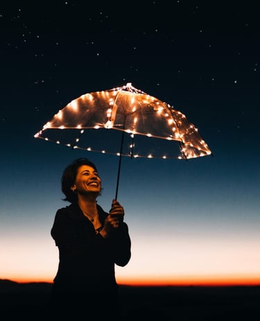 femme-parapluie-lumière