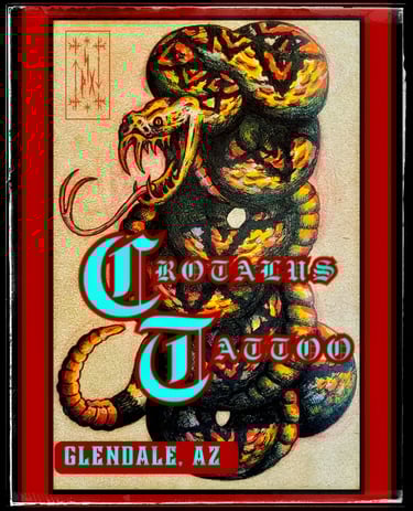 Coiled Rattlesnake, Crotalus Tattoo LLC Logo, Custom Design By PassengerX