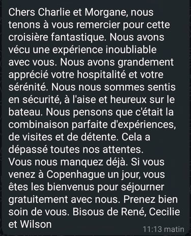 ce que nos voyageurs pensent de leur séjour à bord